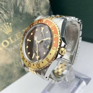 H248-16 ROLEX/ロレックス GMTマスター 3針 Date デイト メンズ 自動巻き 腕時計 16753 61番 7桁 付属品あり 稼働品