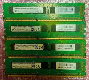 W294☆Micron DDR3L PC3L-12800E-11-13-D1 4GB ×4計16GB Memory メモリー 動作確認済み