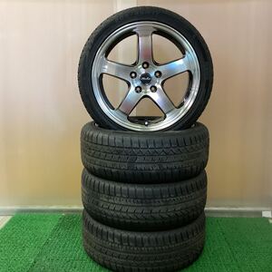 【252】スタッドレス 社外アルミセット17x7J+45 114-5H中古品4本