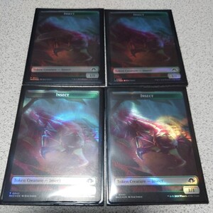 MTG MH3 昆虫 トークン 英語リップルfoil 四枚セット モダンホライゾン3 統率者デッキ Collector