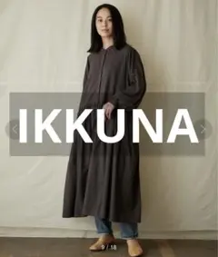 IKKUNA 長袖ワンピース 1 チャコールグレー レディース