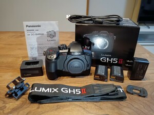 【センサー清掃済み+純正バッテリー2個付き】美品 Panasonic LUMIX GH5Ⅱ ボディ【取説+元箱】