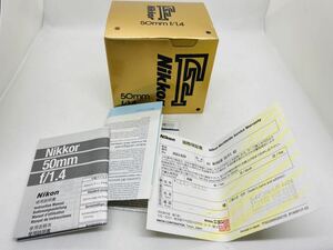 ニコン NIKON　レンズ　NIKKOR 50㎜　1:1.4　箱付き　現状品