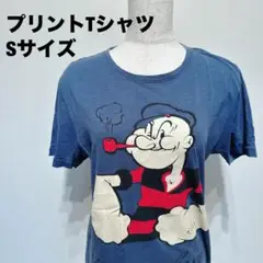 カラープリントTシャツ　ポパイ　アメカジ　アメコミ　半袖　キャラクター　59