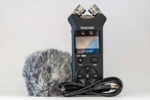 TASCAM DR-07MKⅡ　ウィンドスクリーン付属PCMレコーダー動作品