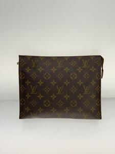 LOUIS VUITTON◆ポッシュ・トワレット26_モノグラム・キャンバス_BRW/角擦れ・内側汚れ有