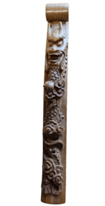 【Ｎ-2】如意　仏教　仏教美術　法具　神具　高僧　置物　木彫り　昇龍柄　木工品　工芸品　オブジェ