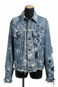 新品 RESURRECTION / 22AW 一点物 ハンドメイド ハードクラッシュ/リメイク加工 デニムジャケット / ONE SIZE (INDIGO) レザレクション