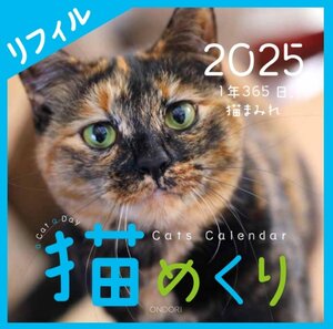 Cats Calendar 猫めくり リフィル2025: 1年365日、猫まみれ ([カレンダー])