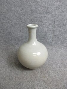 伊万里 白磁 一升徳利 [B33024] 高さ24cm 直径17cm 酒器 花瓶 アンティーク 古玩 古美術