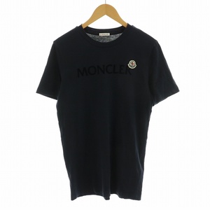 モンクレール MONCLER Tシャツ カットソー 半袖 フロックロゴ XS 紺 ネイビー /AN12 メンズ