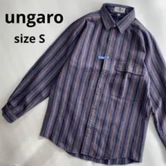 ungaro 長袖　シャツ　ストライプ　マルチカラー　グレー　S