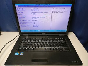 【ジャンク】東芝 B550/B PB550BADU73A11 Core i7-M640 メモリ4GB BIOS起動可能 マザーボード 液晶パネル キーボード ACアダプター付