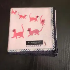 BURBERRY 猫デザイン ハンカチ