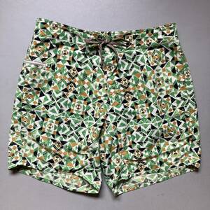 10s Patagonia design shorts “size 36” パタゴニア　ショートパンツ ショーツ ハーフパンツ 緑ベース 総柄