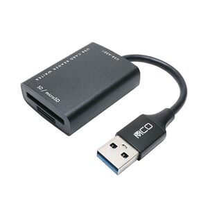 【新品】ナカバヤシ ミヨシSD／microSDカードリーダ・ライタ USB-A（USB3.2Gen1対応） ブラック USR-ASD1／BK 1個