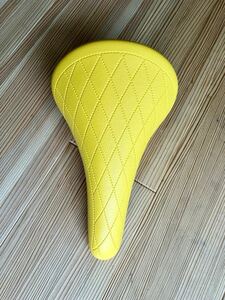 中古 KASHIMAX Diamond Stitch Seat yellow カシマックス　イエロー　BMXサドル ( vintage style ) screamin