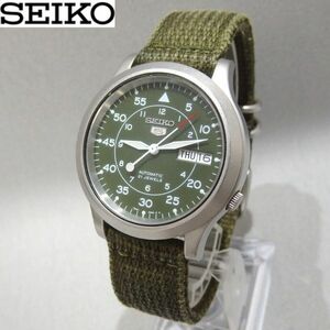 ★SEIKO 5 MILITARY AUTOMATIC 7S26-02J0 デイデイト 自動巻き 腕時計 カーキ ミリタリー セイコー5★