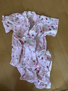 新品タグ付　夏祭り 子供服 甚平　ルームウェア　ピンク　ベビー　95サイズ　縁日
