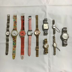 送料600円 全て稼働品 豪華 10点 SEIKO SPIRIT CITIZEN ATTESA Eco Drive swatch KLASSE14 CITIZEN CLETIA Folli Follie JUNGHANS 腕時計