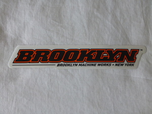 BROOKLYN MACHINE WORKS・NEW YORK ステッカー ブラックx蛍光オレンジ BROOKLYN MACHINE WORKS・NEW YORK ブルックリン