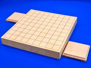 将棋盤　ヒバ1寸5分ハギ卓上将棋盤(駒台付)【囲碁将棋専門店の将碁屋】