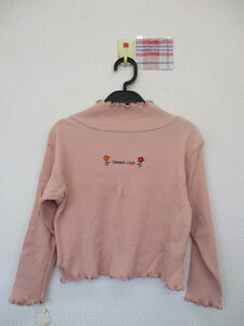 ★ 女の子 ハイネックTシャツ＆スカートセット お花/さくらんぼ/ピンク（１１０）