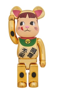 国内正規品　BE@RBRICK　招き猫　ペコちゃん　金メッキ　1000%　ベアブリック　MEDICOM TOY　メディコムトイ　GOLD　2018年