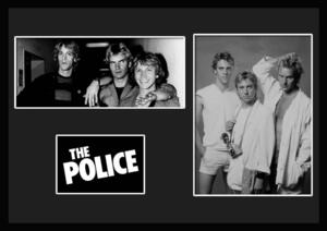 10種類!The Police/ポリス/スティング/Sting/ROCK/ロックバンドグループ/証明書付きフレーム/BW (9-3W)