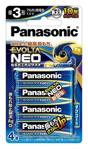 （まとめ買い）パナソニック エボルタNEO単3形 アルカリ乾電池 4本ブリスターパック LR6NJ/4B 〔×3〕