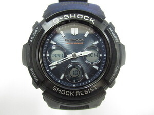 ★☆カシオ　CASIO　G-SHOCK　AWG-M100SB　5230　ソーラー　腕時計　ブラック　現状品　中古☆★