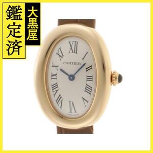 Cartier カルティエ 2019年正規品 ベニュワール SM WGBA0007 K18イエローゴールド /アリゲーター クォーツ【472】SJ