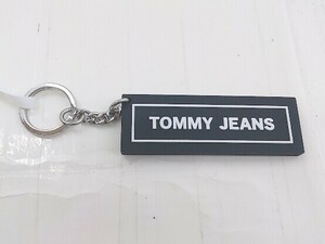 ◇ ◎ TOMMY HILFIGER トミーヒルフィガー TOMMY JEANS ロゴ キーホルダー ネイビー ホワイト系 レディース メンズ E