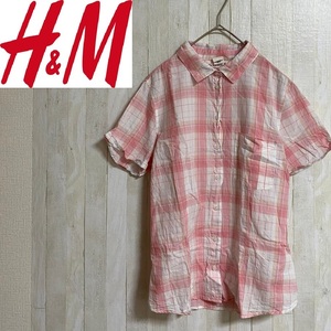 H&M L.O.G.G.★エイチアンドエムログ★レディース コットン チェック シャツ★サイズ42　6-31