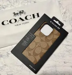 COACH コーチ iPhone15Pro ケース スマホケース　ベージュ　新品