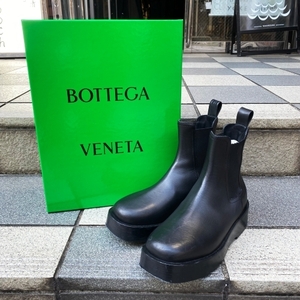 BOTTEGA VENETA ボッテガヴェネタ 24AW Torino Chelsea Ankle Boot トリノ チェルシーアンクルブーツ ブラック レザー size41【中目黒R12】