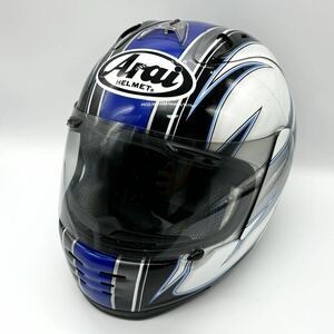 廃盤モデル◎Arai アライ ラパイドSR スパイラル RAPIDE SuperR フルフェイスヘルメット ミラーシールド ブルー系 Lサイズ(59-60cm) 日本製