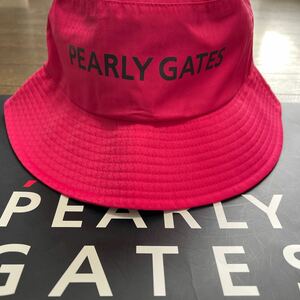 送料無料PEARLY GATESパーリーゲイツPGレインハット千鳥格子シャドウ柄耐水透湿性汗止めPG連ロゴ伸縮STRETCH収納袋付unisex希少Pink新品