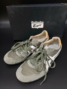 Onitsuka Tiger ローカット スニーカー カーキ 緑 サイズ23.5㎝ 靴 白 オニツカタイガー ☆ちょこオク☆80