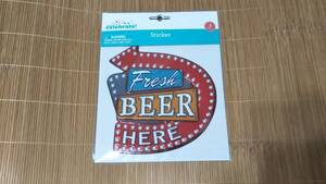 USA BEER HERE のステッカー 新品未開封品