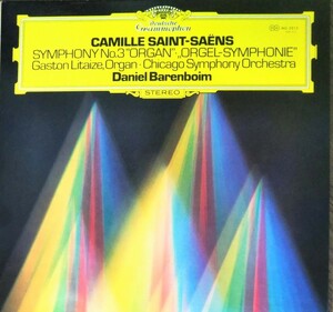 サン・サーンス交響曲3番 オルガン付 バレンボイム 国内盤 シカゴ交響楽団 SAINT-SANES SYM.3 ORGAN BARENBOIM CHICAGO SO 1975,6 LP