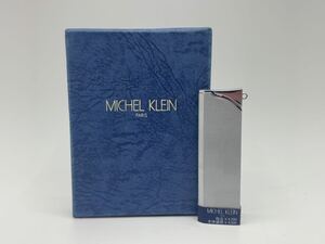 2412021796203 MICHEL KLEIN マイケルクライン ライター ガスライター 喫煙具 シルバー 着火未確認 箱付き 美品 現状品 中古