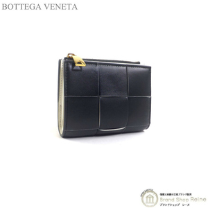 ボッテガ ヴェネタ （BOTTEGA VENETA） マキシイントレ カセット 二つ折り ファスナーウォレット 財布 706010 ダークグリーン（新品）