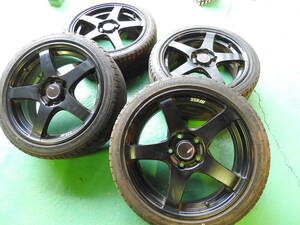 ◎個人断捨離◎即戦力☆タナベ SSR リム傷一切皆無☆インテグラ DC2に装着　17x7.0J ＋50 114.3 5穴 シビックタイプR ランエボシビックRX-7