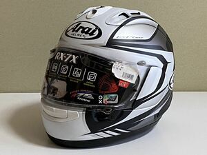 【美品！】★ アライ ヘルメット Arai ● RX-7X MAZE ホワイト ● Mサイズ （57-58cm） メイズ　白　RX7X ★