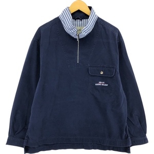 古着 エディーバウアー Eddie Bauer ハーフジップ コットンプルオーバー メンズM相当 /eaa502869