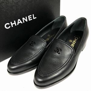 未使用品【シャネル】基準内 CHANEL 靴 22cm〜23cm ココマーク ローファー パンプス シューズ G36717 本革 レザー レディース 伊製 36 C 箱