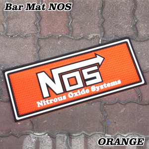 バーマット NOS かっこいい ラバー Nitros Oxide Systems 車 ガレージ おしゃれ アメリカン 雑貨 オレンジ インテリア カフェ バー 店舗