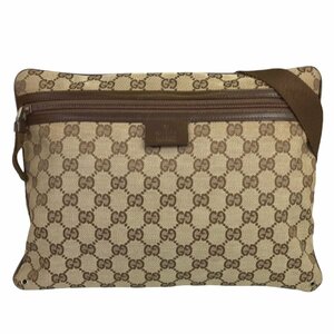 【1円～】グッチ GUCCI バッグ ショルダーバッグ GGキャンバス ブラウン 90476 002058 中古