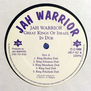 英LP Jah Warrior Great Kings Of Israel In Dub JWLP007 Jah Warrior Records /00260